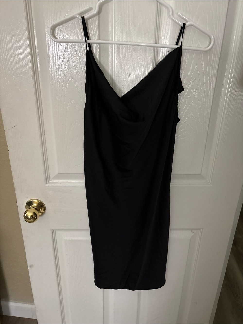 Forever 21 Black Cowl Neck Slip Mini Dress